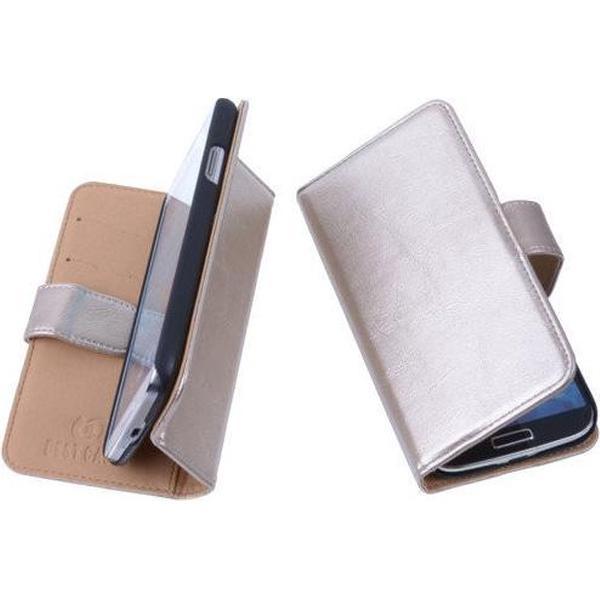 PU Leder Goud Huawei Ascend G630 Book/Wallet Case/Cover Hoesje