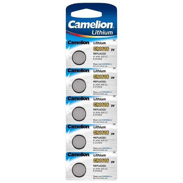 Camelion Lithium knoopcel CR1616, 3 Volt - 5 stuks