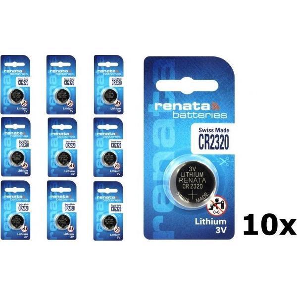 10 Stuks - Swiss Made CR2320 Renata lithium knoopcel batterij
