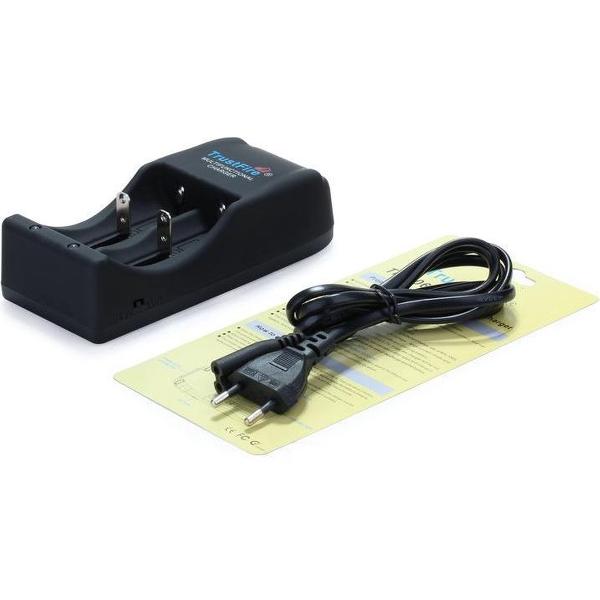 Acculader voor 16340, CR123A, 14500, 18650, 26650, 26700 Li-ion