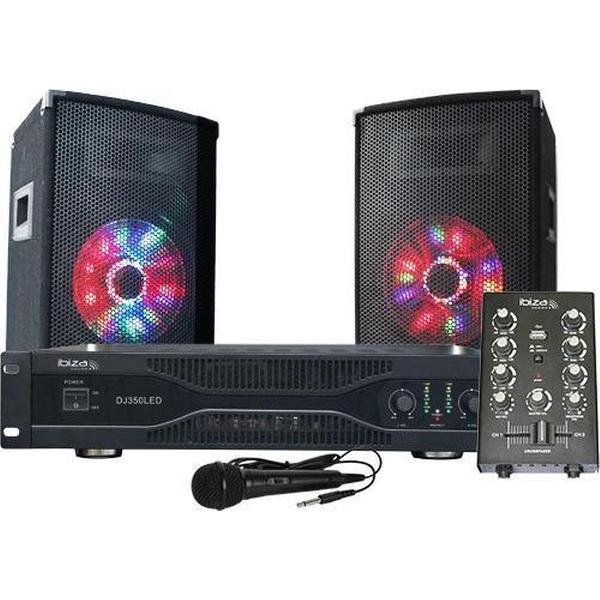 Ibiza Sound DJ350LED - DISCO GELUIDSET MET LED VERLICHTING