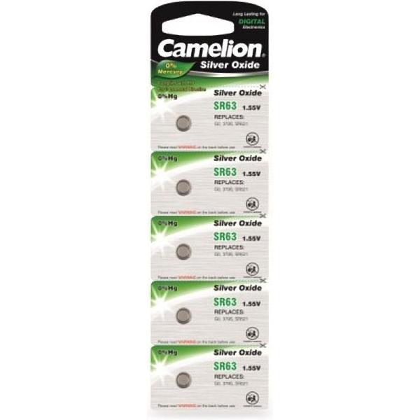 Camelion SR63 / sg0 - zilveroxide knoopcel - 1.55 volt / 5 stuks