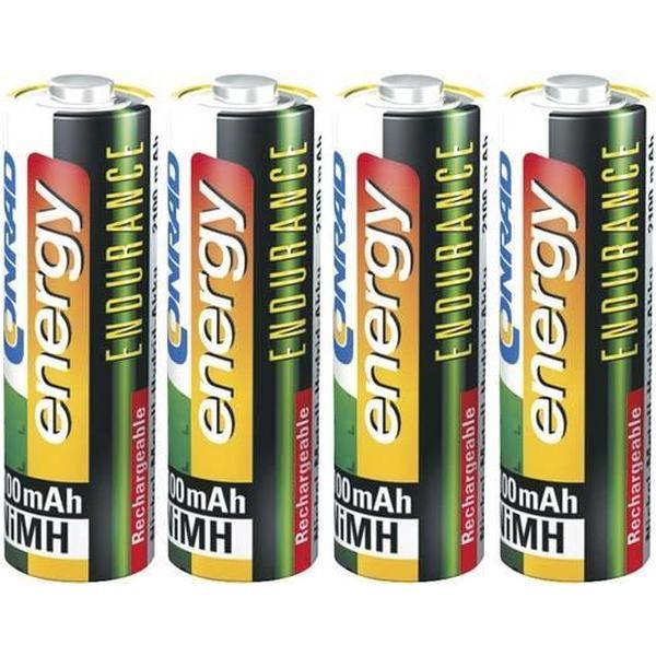 Conrad energy Endurance HR06 Oplaadbare AA batterij (penlite) NiMH 2300 mAh 1.2 V 4 stuk(s)
