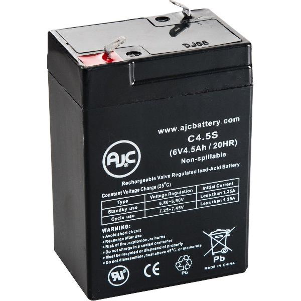 AJC® Battery geschikt voor HKbil 3FM4.5 6V 4.5Ah Verzegelde loodzuur accu
