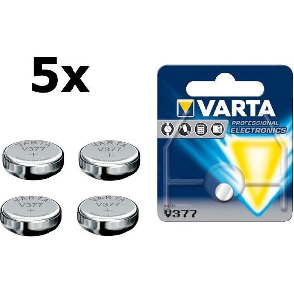 5 Stuks - Varta V377 27mAh 1.55V knoopcel batterij