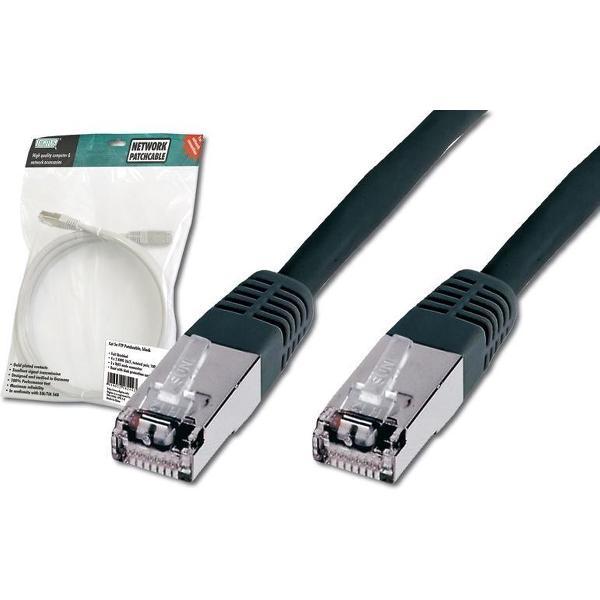 Digitus Patch Cable, SFTP, CAT5E, 3M, black netwerkkabel Zwart