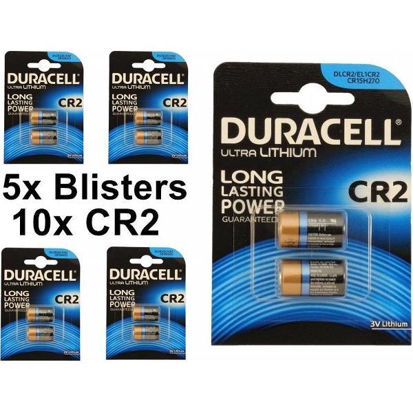 10 Stuks (5 Blisters a 2st) - Duracell CR2 Lithium batterij - Blister van 2 stuks