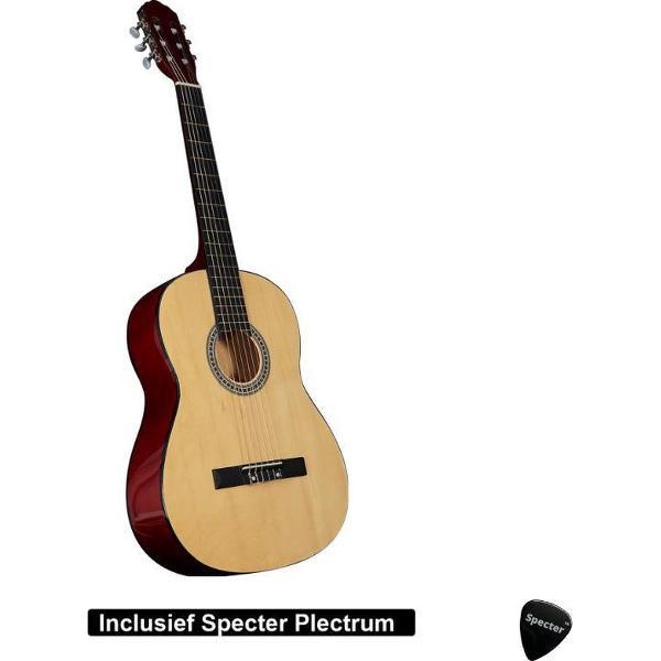 Caldez 3/4 Professionele Klassieke Gitaar Naturel Voor Kinderen Met Plectrum