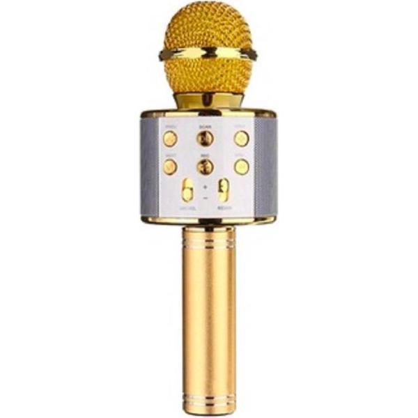 Karaoke Microfoon - Draadloze microfoon - Zingen - Karaoke - Bluetooth microfoon - Draadloos - Bluetooth Verbinding - Goudkleurig - Voor de gezelligste feestjes