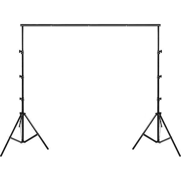 FOTOSTUDIO ACHTERGRONDSYSTEEM MET STATIEVEN 2 X 3 METER