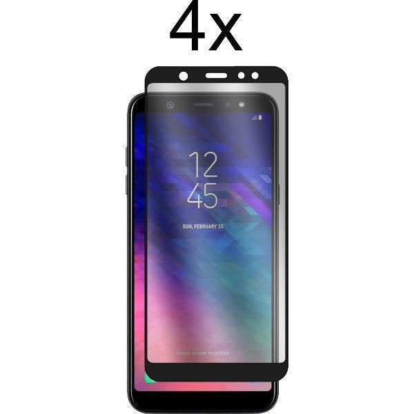 Samsung A6 Plus 2018 Screenprotector - Beschermglas Samsung Galaxy A6 Plus 2018 screen protector - Full cover - 4 stuks
