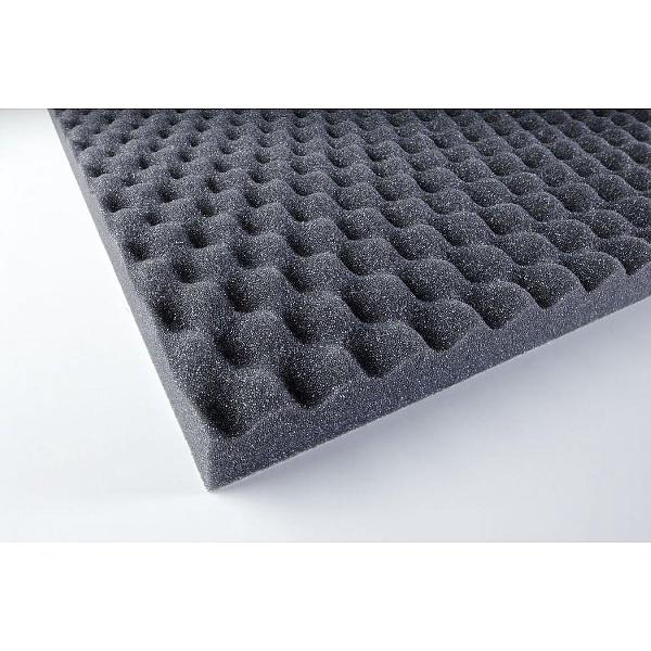 Geluidsisolatieplaten noppenschuim (antraciet), 100x100x2CM, zelfklevend, brandvertragend, 3 stuks, 3m².