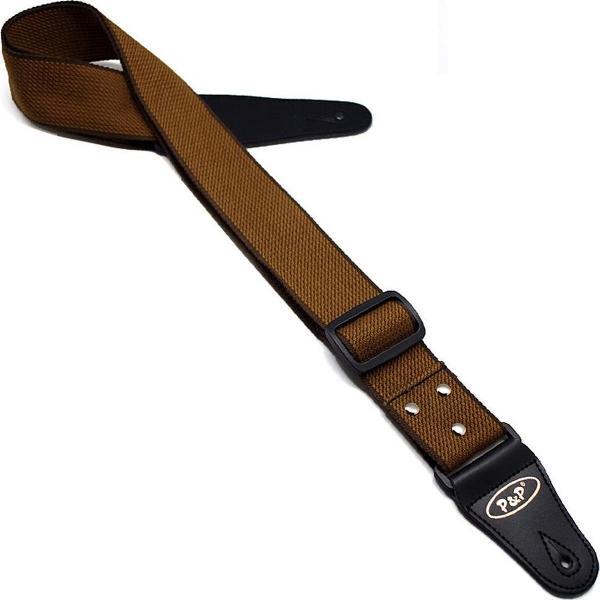 Professionele Verstelbare Stevige Gitaarband - Gitaarbanden - Guitar strap Band - Luxe Gitaarriem - Gitaar Riem - Bas Elektrische Akoestische Klassieke Gitaar - Verstelbaar - 100% Katoen - BRUIN