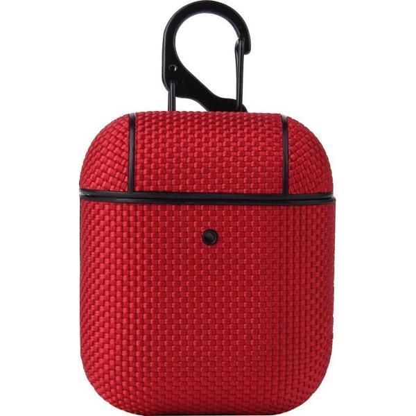 Airpods Hoesje – Nylon Hard Case – Rood