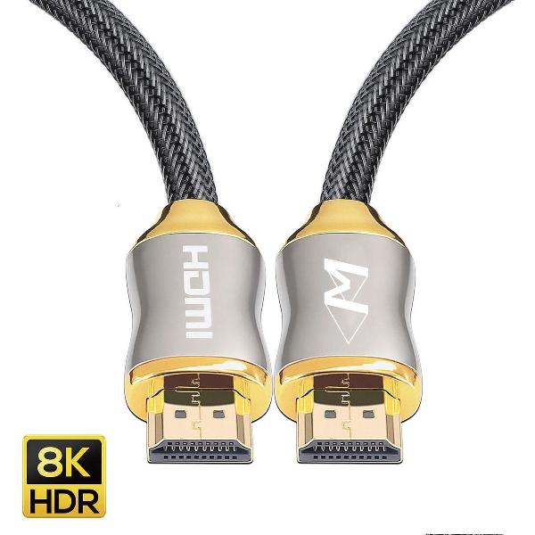 HDMI Kabel 1.5 Meter 2.1 Ultra HD 4K High Speed Gold Plated - High Speed Cable - 4K (60 Hz) - TV - DVD - Laptop - Tablet - PC - Beeldscherm - Beamer - Wilsem ®