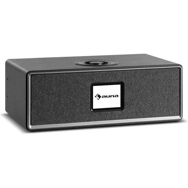 auna Simpfy wireless luidspreker DAB+/FM - Bluetooth - LCD-display houten behuizing - zwart