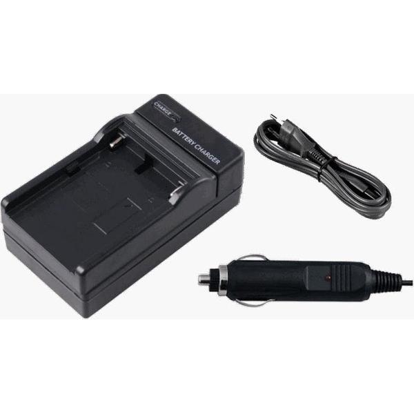 2 in 1 lader van Patona voor Sony NP-FM500H voor thuis en in de auto