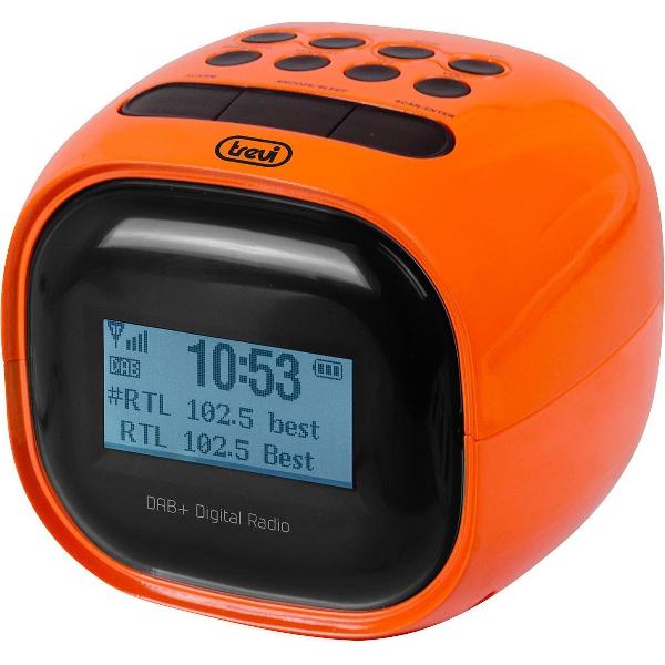 Trevi RC80D2 DAB - Klokradio met digitale ontvanger DAB / DAB+ / FM - oranje