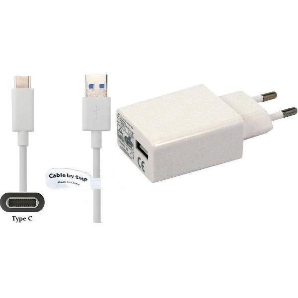 2A lader TUV gekeurd 0,8 m Oplaadkabel en oplader adapter met USB C stekker. Past ook op Samsung. O.a. Galaxy M20, Note 9, S10, S10+ plus, S10e, S8+, S9, S9+, A3 2017 (A320F), A5 2017 (A520F), Note 8