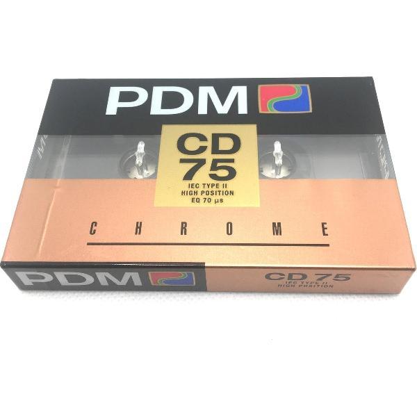 Audio Cassette Tape PDM CD 75 Chrome / Uiterst geschikt voor alle opnamedoeleinden / Sealed Blanco Cassettebandje / Cassettedeck / Walkman / PDM cassettebandje.