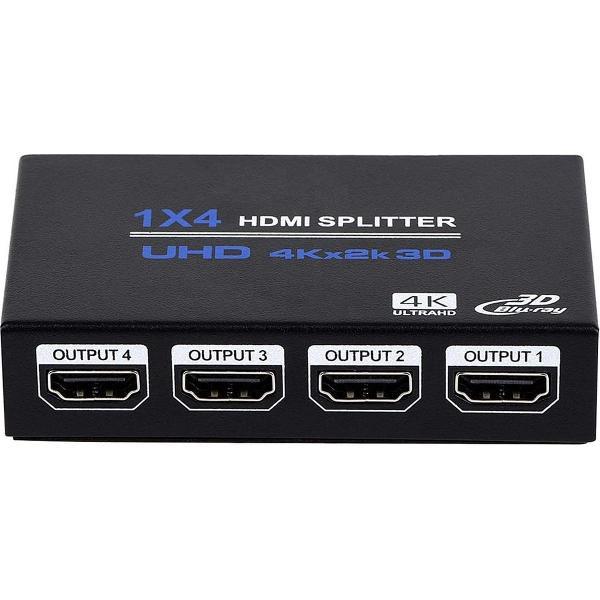 NÖRDIC SGM-152 HDMI switch 1 naar 4, 4K 30Hz, 1080p, 3D, Zwart