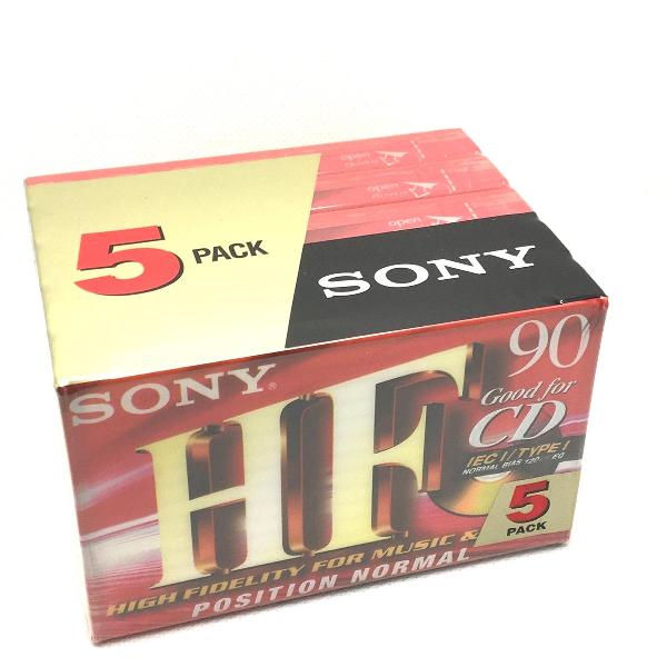 Sony HF 90 position normal Cassettebandjes 5 Pack - Uiterst geschikt voor alle opnamedoeleinden / Sealed Blanco Cassettebandje / Cassettedeck / Walkman.