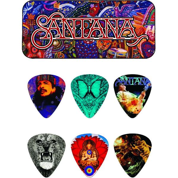 Dunlop Santana opbergblikje met medium plectrums