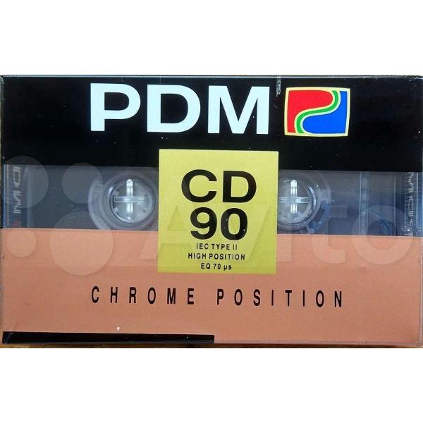 PDM CD 90 Chrome High position Audio Cassette Tape / Uiterst geschikt voor alle opnamedoeleinden / Sealed Blanco Cassettebandje / Cassettedeck / Walkman / PDM cassettebandje.