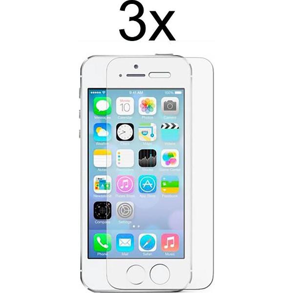 iPhone 5 screenprotector - iPhone se 2016 screenprotector - iPhone 5s screenprotector - iPhone 5c screen protector glas - 3 stuks