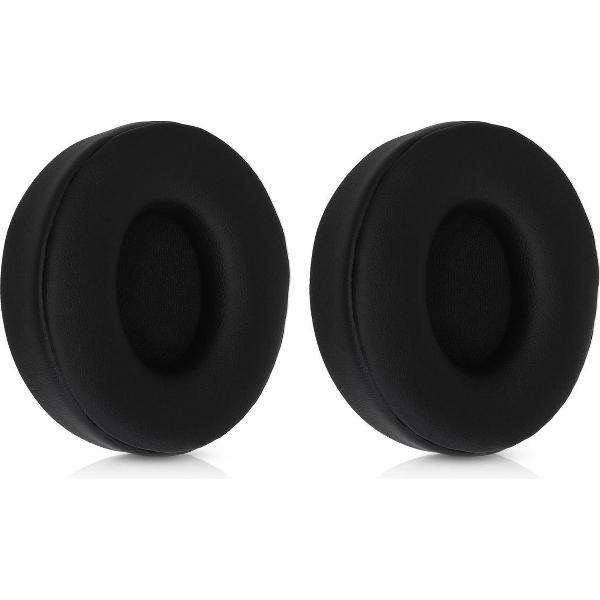 kwmobile 2x oorkussens voor Beats Solo Pro koptelefoons - imitatieleer - voor over-ear-koptelefoon - zwart