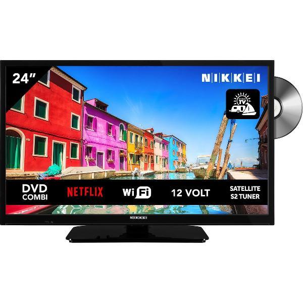 NIKKEI NLD24MSMART - HD Ready 24 inch Smart mobile 12 V TV met DVD speler