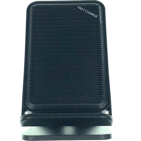 DrPhone 2COILS - Draadloos Opladen – 10W - Snellader Smartphone QI – Led Licht - Micro USB – Zwart