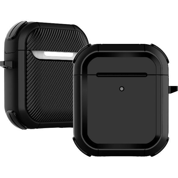 Airpods Hoesje – Armor Hard Case – Zwart