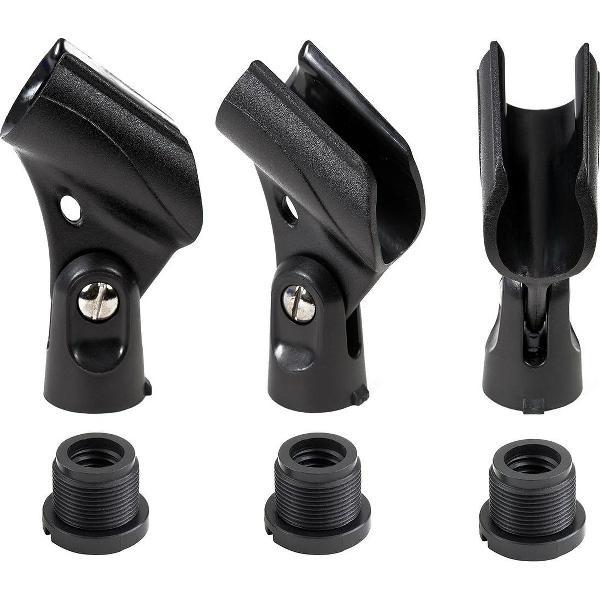 Áengus AM3 Microfoonklem set - 3 stuks - stevige universele Microfoonhouder met schroefdraad-adapter