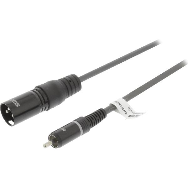 Sweex 1x XLR (m) - 1x RCA (m) audiokabel - 3 meter