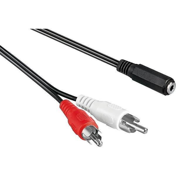 Goobay Tulp (m) - 3,5mm Jack (v) stereo audio adapter kabel - 1,5 meter