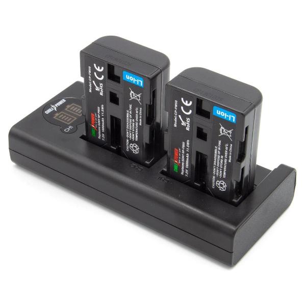 ChiliPower NP-FM50 Sony USB Duo Kit - Camera accu set