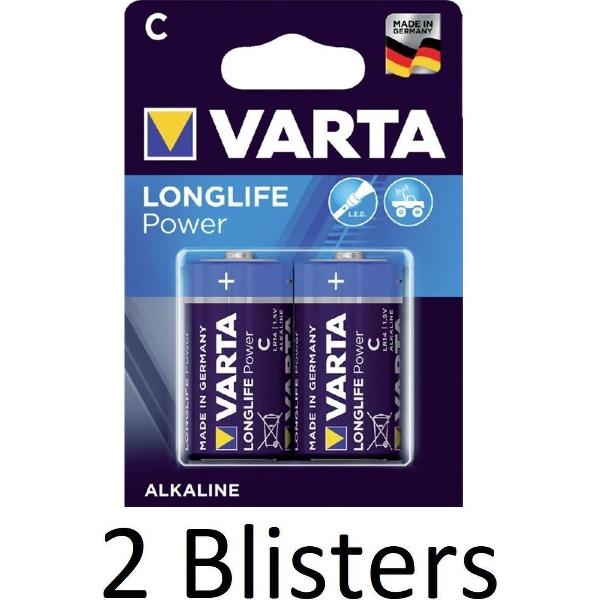 4 Stuks (2 Blisters a 2 st) Varta Longlife Power C Batterijen