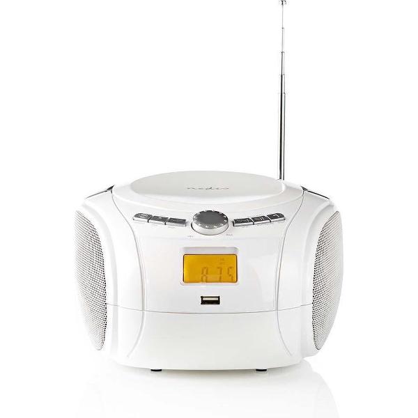 Boombox | 9 W | Bluetooth® | CD Player / FM Radio / USB / Aux | White