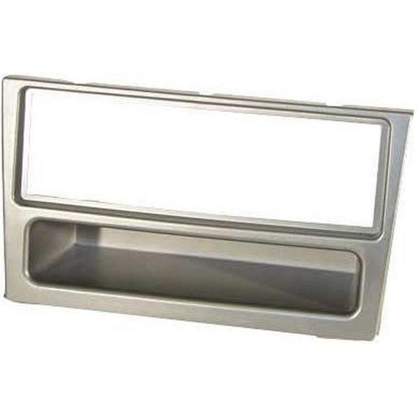 2-DIN frame met bakje Opel Renault grijs zilver