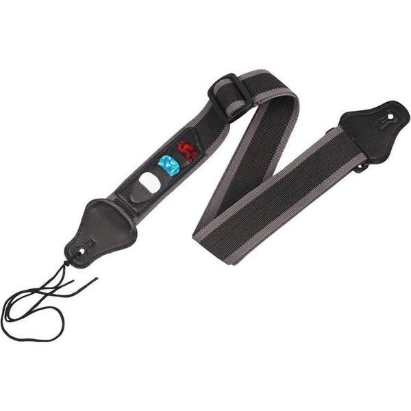 Premium Universele Verstelbare Gitaarband - Voor Elektrische/Akoestische/Klassieke Gitaar - Guitar Strap Schouderband - Gitaarriem Met Plectrum Houder - Zwart