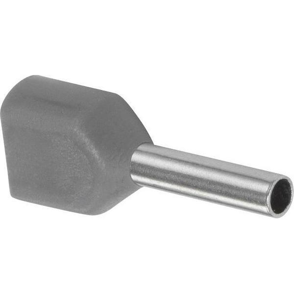 Duo Adereindhuls geisoleerd 0,75mm² grijs - per 100 stuks