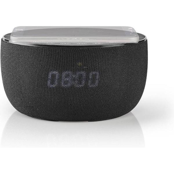Nedis SPBT4000BK Bluetooth®-speaker Met Draadloos Laden 30 W Tot 6 Uur Speeltijd Klok Zwart