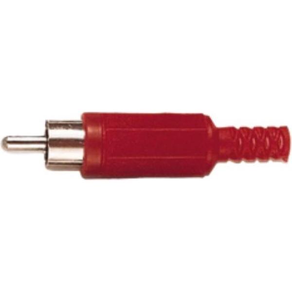 S-Impuls Tulp (m) audio/video connector - plastic / rood