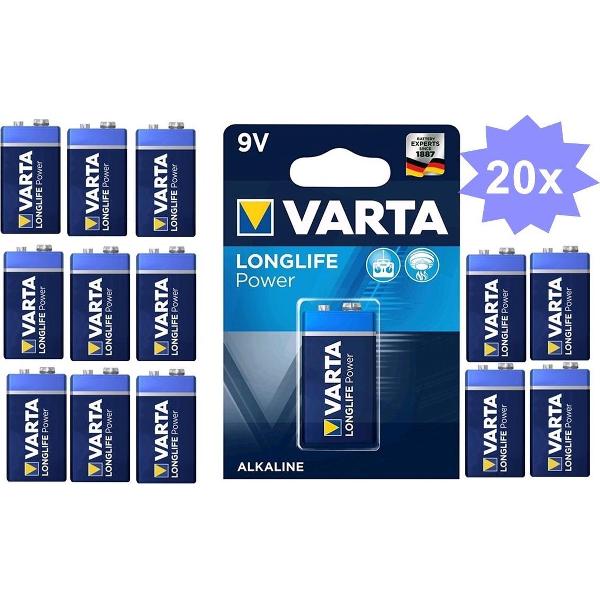 Varta Longlife Power 9V / E-Block / 6LP3146 Alkaline batterij - 20 Stuks