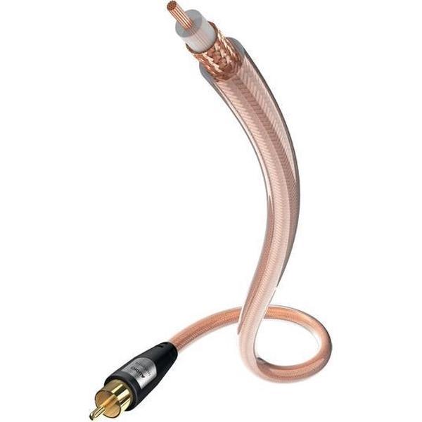 Inakustik 00308251 Cinch Audio Aansluitkabel [1x Cinch-stekker - 1x Cinch-stekker] 5.00 m Transparant Vergulde steekcontacten