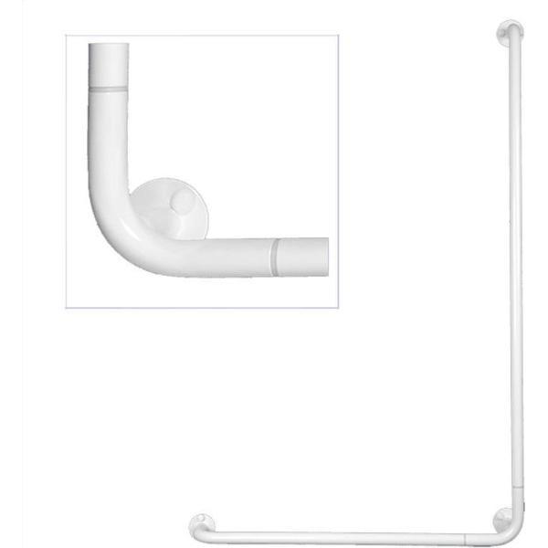 Badkamer-toilet hoekhandgreep 90 graden 150 x 110 cm RVS wit
