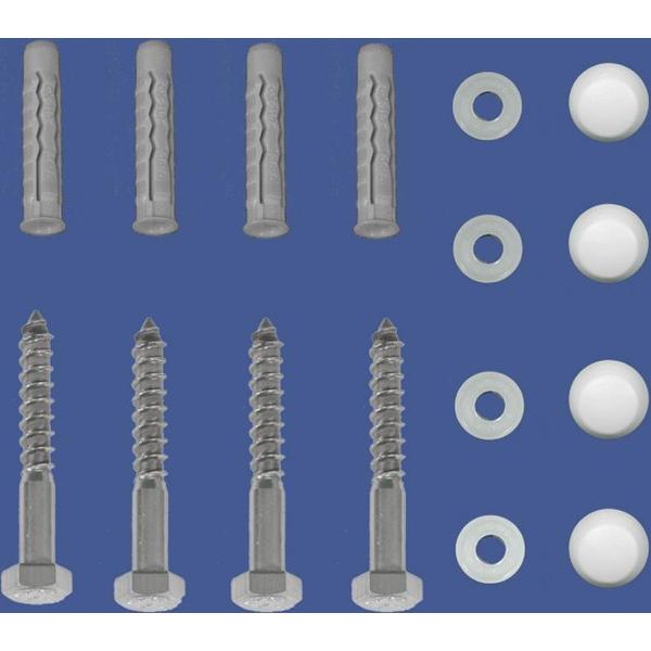 Vloerbevestigingsset voor statief wandbeugels RVS