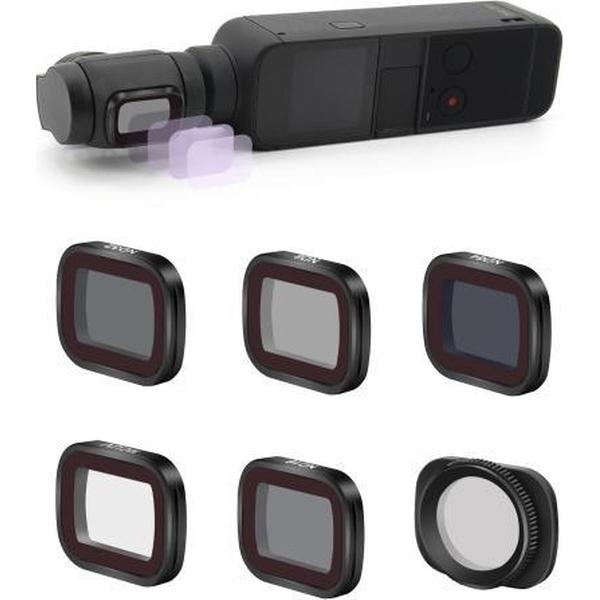 STARTRC 1108561 6 in 1 ND8 + ND16 + ND32 + ND64 + MCUV + CPL Instelbare lensfilterset voor DJI OSMO Pocket 2
