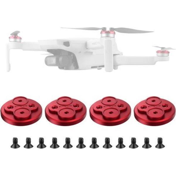 4 STKS Sunnylife Motor Metal Protection Cover voor DJI Mavic Mini 1 (rood)